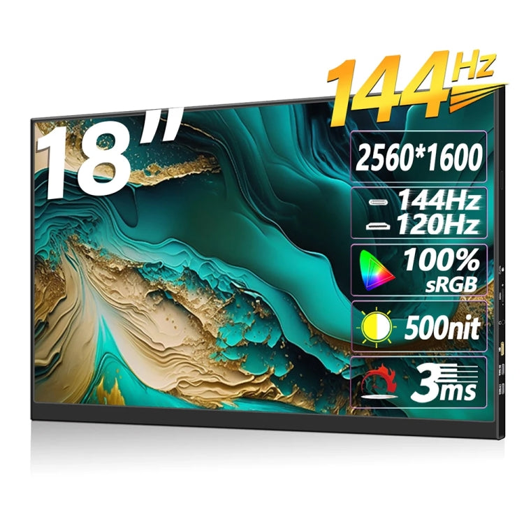 18 inch HDR 2560x1600P IPS Screen Portable Monitor, 18 inch 2.5K 18 inch HDR 2560x1600P IPS Screen Portable Monitor, 18 inch 2.5K